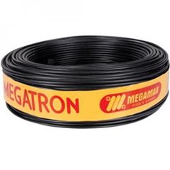 Cabo Elétrico Flexível Megatron 2.5mm Preto Rolo 100 Metros