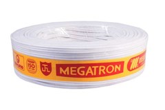 Cabo Elétrico Paralelo Megatron 2x1.50mm² Branco Rolo 100m