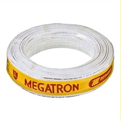 Cabo Elétrico Flexível Megatron 2.5mm Branco Rolo 100 Metros