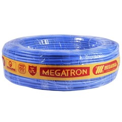 Cabo Elétrico Flexível Megatron 10mm Azul Rolo 100 Metros