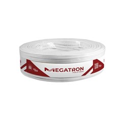 Cabo Paralelo Megatron 2x4.00mm Branco Rolo 100 Metros