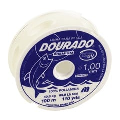 Linha de Pesca Monofilamento Mazzaferro Dourado 100m Transparente 1.00mm