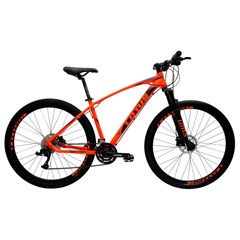 Bicicleta Aro 29 Cairu Fox 24 Marchas Freio a Disco Laranja e Preto Quadro 17.5