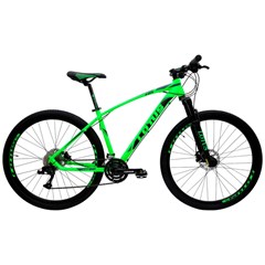 Bicicleta Aro 29 Cairu Fox 24 Marchas Freio a Disco Verde e Preto Quadro 17.5