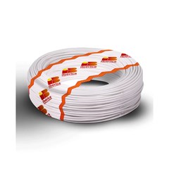 Cabo Elétrico Paralelo Iberica 2x4.00mm Branco Rolo 100 Metros