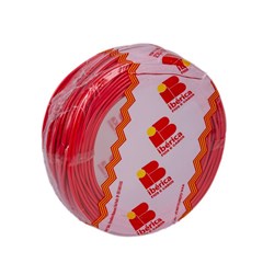 Cabo Elétrico Flexível Iberica 6.0mm Vermelho Rolo 100 Metros