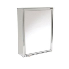 Armário de Banheiro Steel Alumínio Espelho 29x38cm