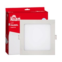 Luminária Led Economax Emb Quad 6,5k 18w