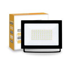 Projetor Led Economax Bivolt 6,5k 50w Preto