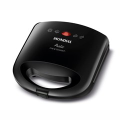 Sanduicheira Elétrica Mondial Fast Grill e Sandwich SN-01 Preto 127V Antiaderente