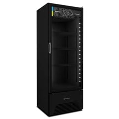 Refrigerador Expositor Vertical Metalfrio 403 Litros Preto 127V Porta de Vidro para Bebidas e Alimentos