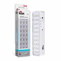 Luminária de Emergência Kian Bivolt 30 LEDs 1,5W