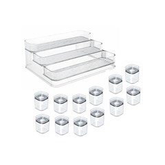 Kit Potes para Temperos UZ Utilidades UZ1945 Transparente Plástico