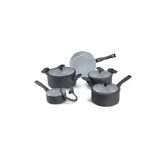 Conjunto de Panelas Hercules Cerâmica Antiaderente Indução Cinza 5 Peças