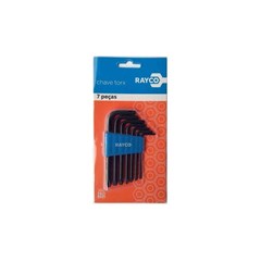 Jogo de Chaves Torx Tipo L Rayco com 7 Peças